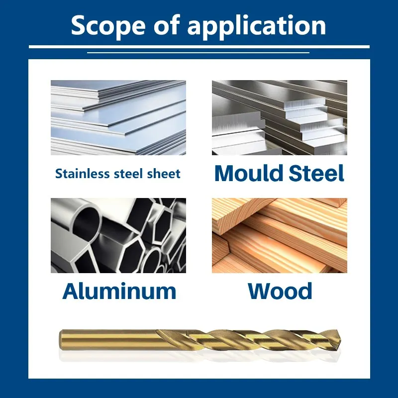 ハンプトンツイストドリルビットセットM42 3エッジhss穴ドリル8% 高コバルトステンレス鋼木金属掘削