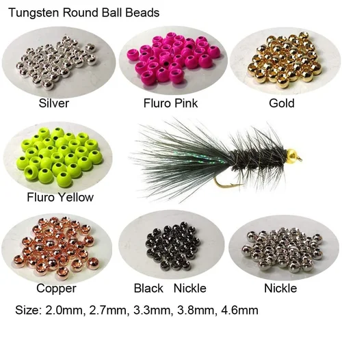 Imagen 2 del producto Eupheng-Cuentas para atar moscas, 25 unidades, cabeza de cuentas para atar moscas, materiales de pesca de ninfa, accesorios de pesca, 16 colores/5 tamaños