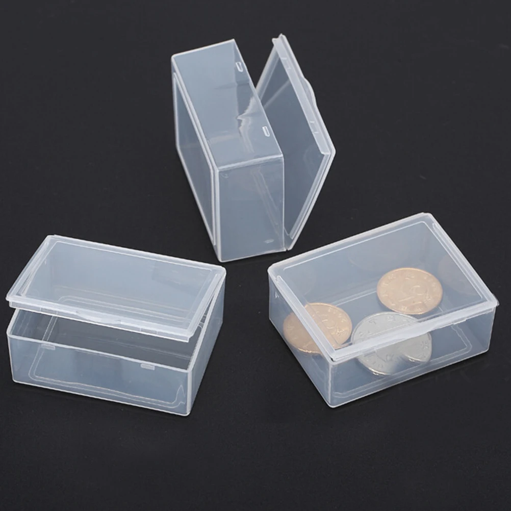 5pcs Transparent Plastic Storage Box clear  rectangle Multipurpose display box