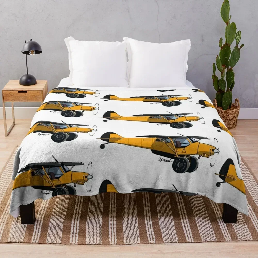 Yellow Experimental Super Cub Throw Blanket Shaggy anime for babies Plush Blankets