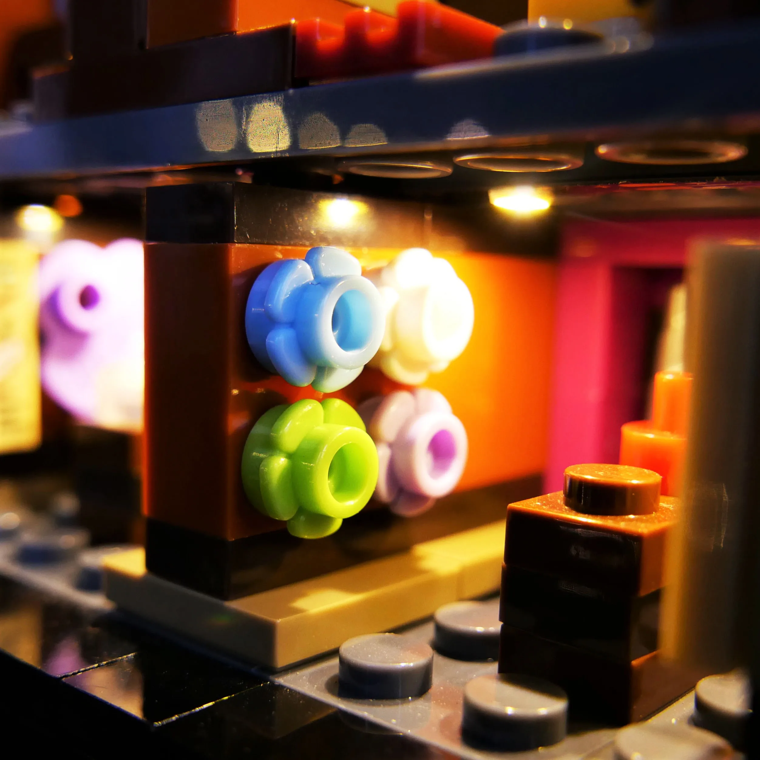 76444 Mini Diagon Alley Building Block LED مجموعة الإضاءة عن بعد الإضاءة الزخرفية لجامعات عرض النماذج (الأضواء فقط)