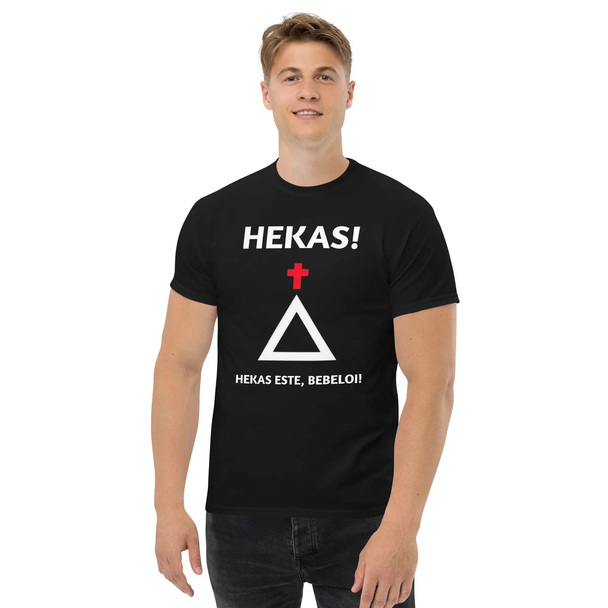 Golden Dawn Hekas Este Bebeloi Classic Triangle T-shirt