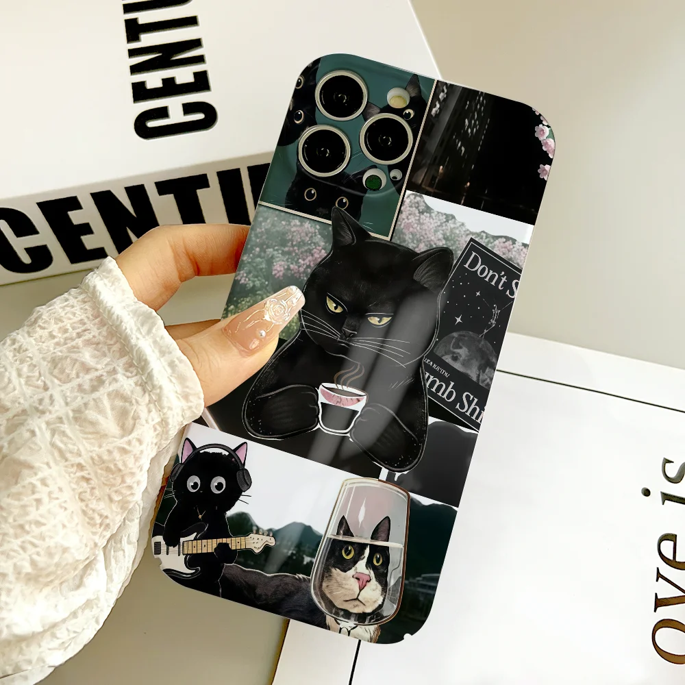 Funny Cat phone case FUNDA For Samsung A07 A17 A06 S25 S24 S23 Ultra FE PlusBack Cover Hard cover Film shell