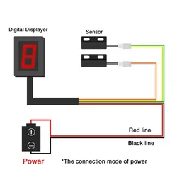 Led Universal Digital Gear Indicator Motorcycle 6 Digital Display Speedometer Indicator Motorcycle Display Shift Lever Sensor