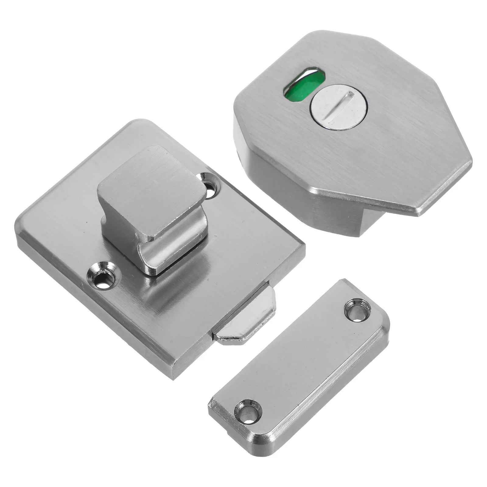 

Stainless Steel Bathroom Lock Occupancy Indicator Durable For Public Restroom Toilet Partition Door Commercial Use