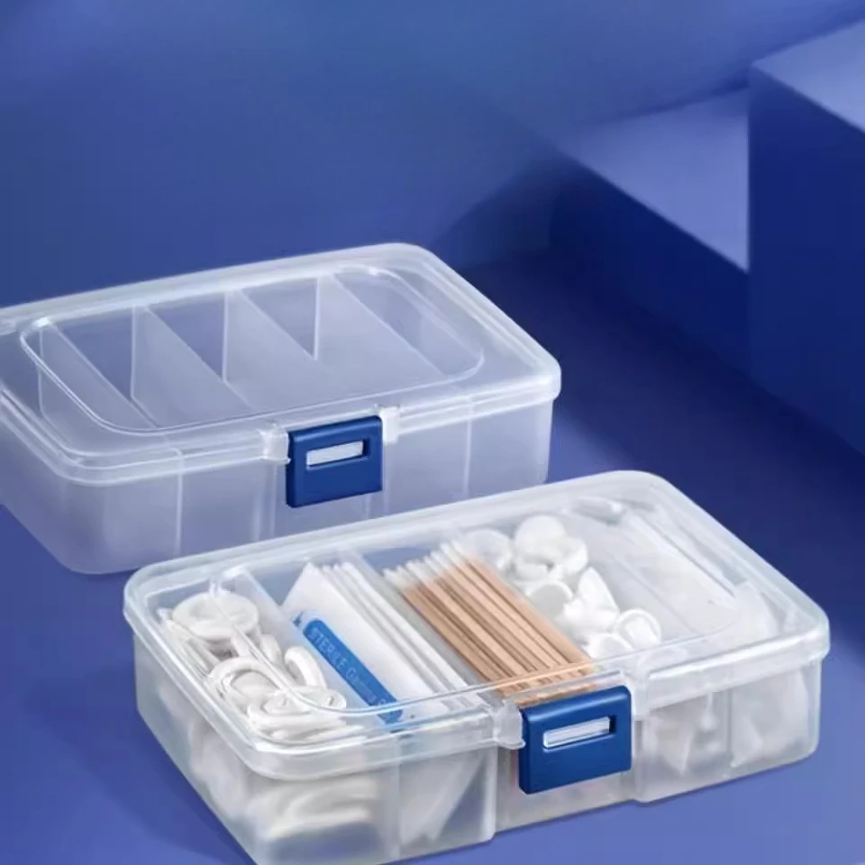 1 قطعة صندوق تخزين من البلاستيك الوشم لوازم إبرة مجهرية الوشم المحمولة حلقة الحبر كوب إصبع كم صندوق تخزين #1