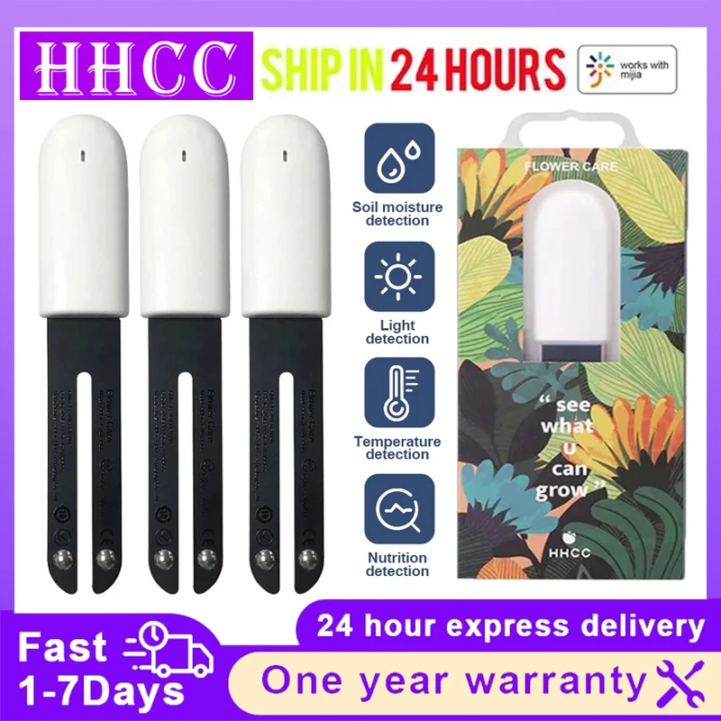 HHCC Flower Care Monitor Flora Garden Plant Grass Soil Water Fertility Smart Tester Flower Gardening Detector For Xiaomi Mi home