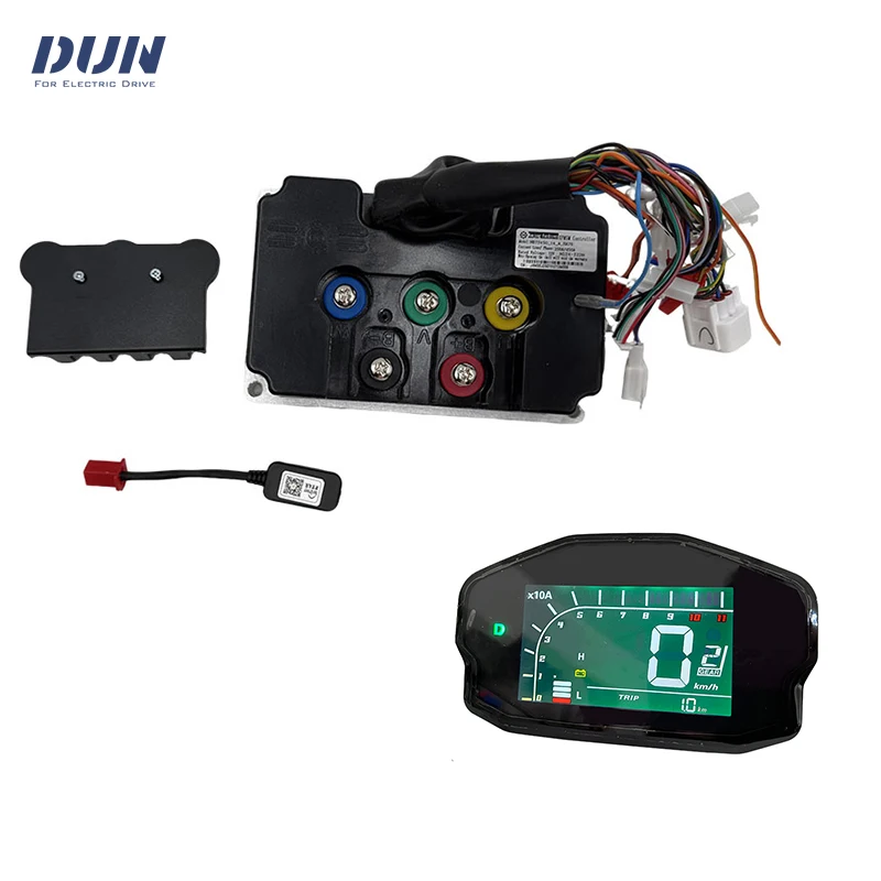 

Fardriver ND84450 V2 48V-84V DC 180A Phase 450A Hall Sensor BLDC Controller Motherboard with DKD Display for 3000W - 5000W Motor