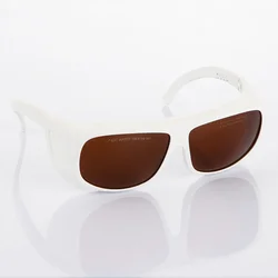 LSG-1 190-540nm OD4+800-1700nm OD6+ Laser Safety Glasses with White Frame and Cleaning Cloth