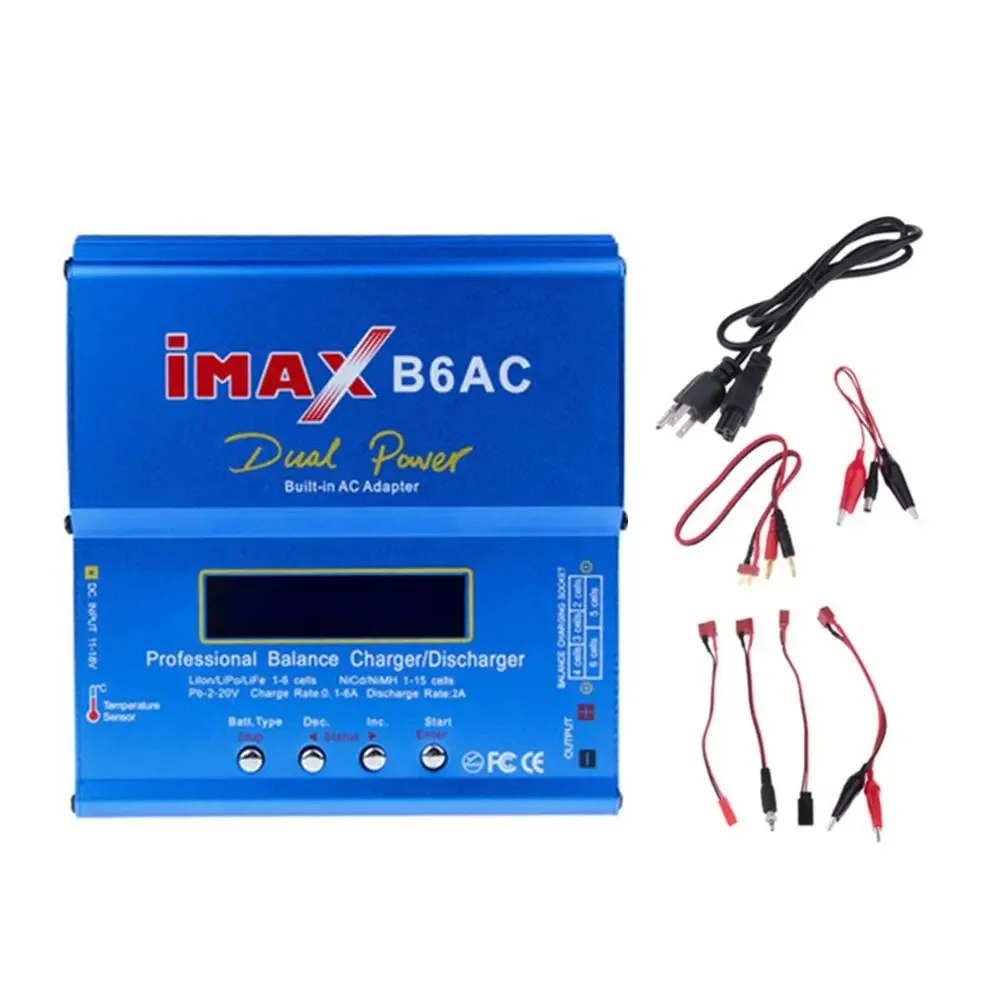 شاحن توازن محدث IMAX B6AC 80W 6A ، تفريغ بطارية Lipo/li-ion/LiFe/NiMh