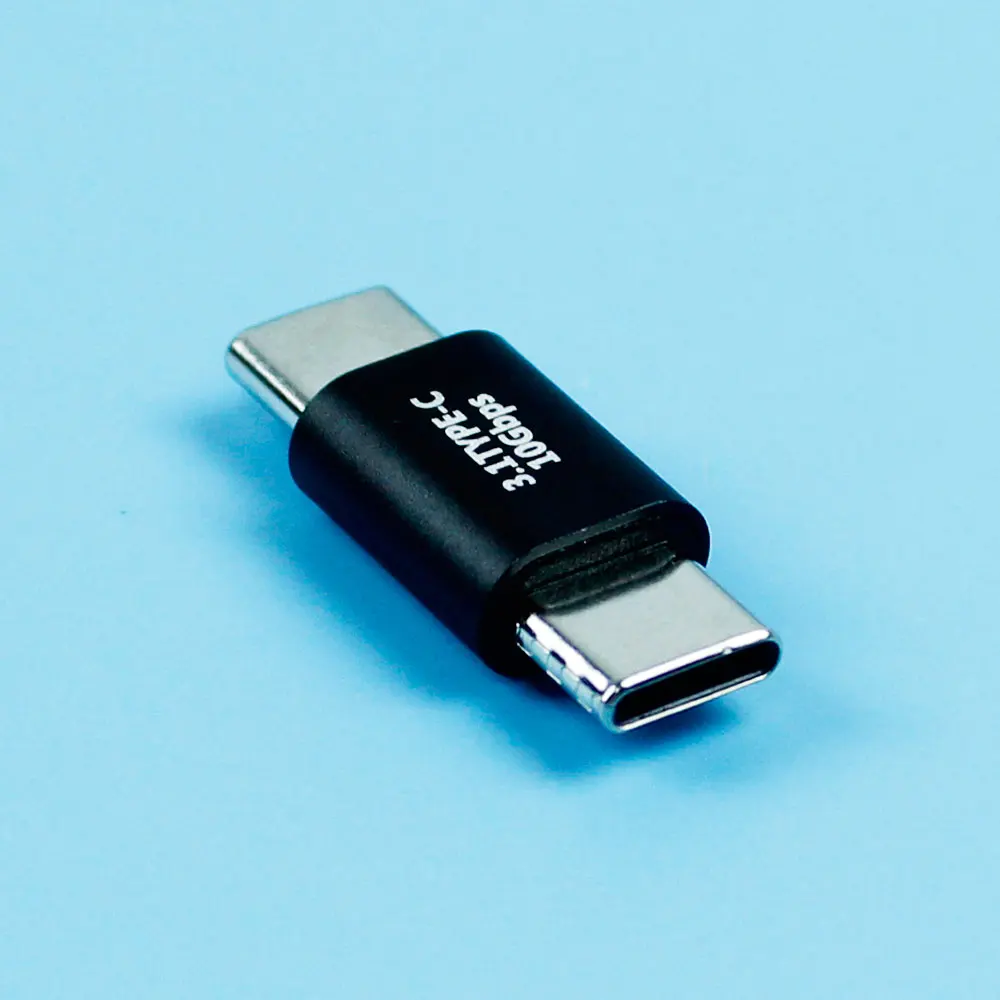 1ชิ้นอะแดปเตอร์ Type-C USB อะลูมิเนียมอัลลอย3.1-C ตัวผู้ USB-C อะแดปเตอร์ OTG 10Gbps สำหรับเชื่อมต่อโทรศัพท์มือถือ/iPad/คอมพิวเตอร์
