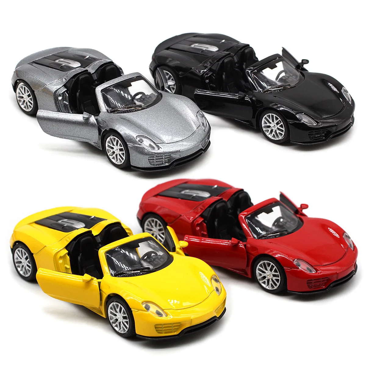 1:32 918 Spyder Alloy Supercar Convertible Car Model Ornaments Modeling Simulation Mini Pocket Car