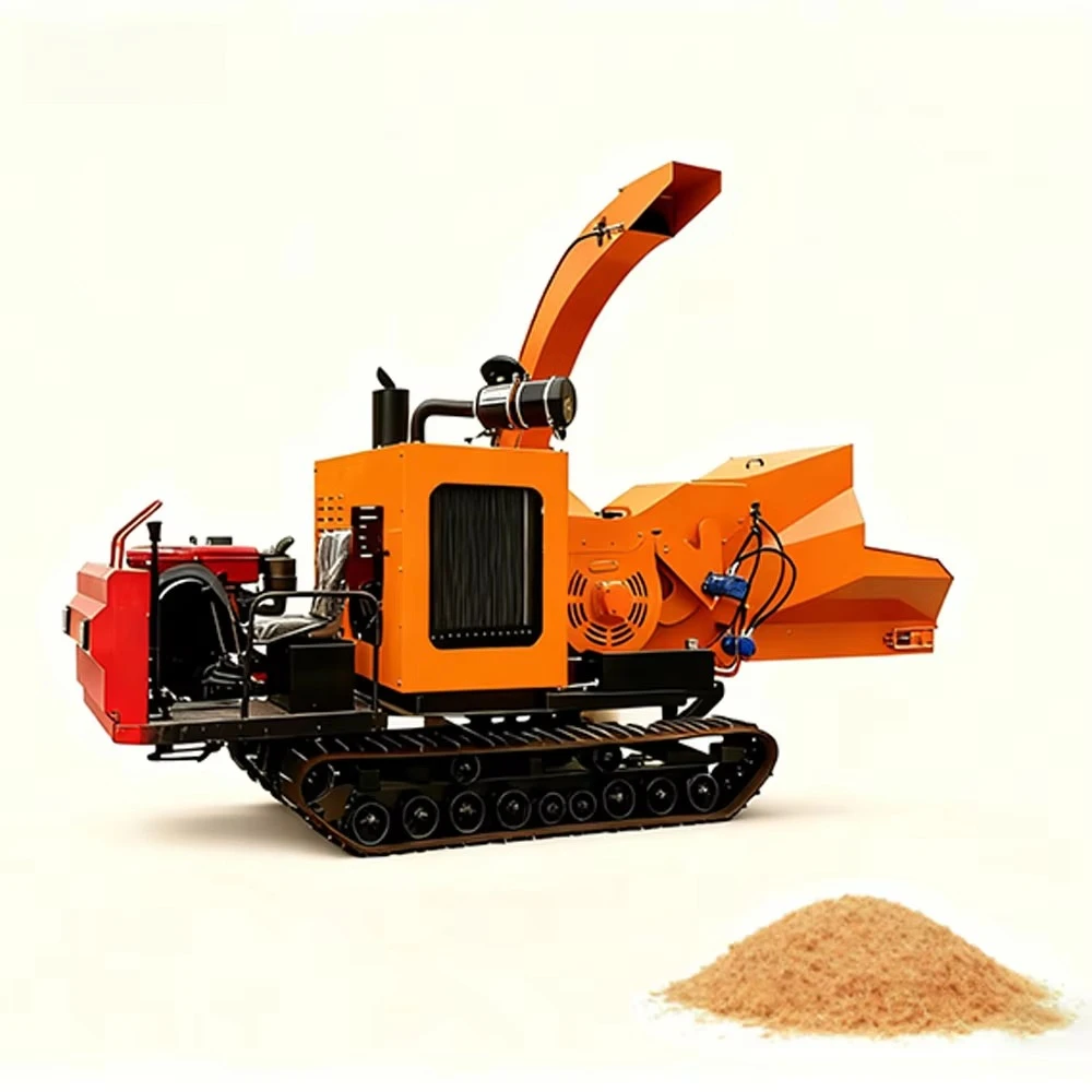 Mobile Tracked Wood Orchard Garden Wood Chipper Branch Grinder Crusher Price