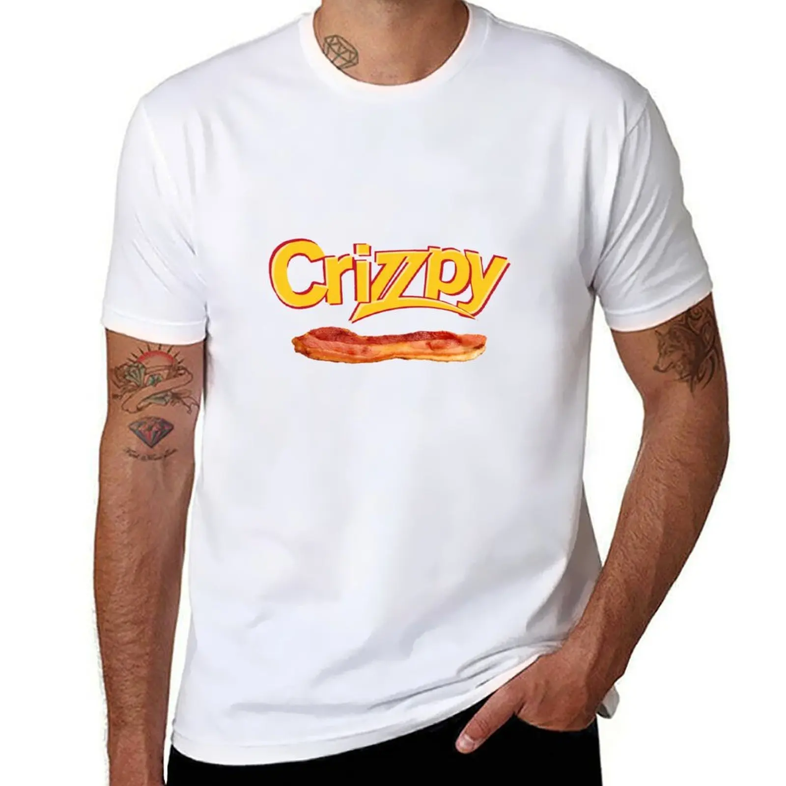 

Crizzpy Bacon T-Shirt man t shirts for men t shirts cotton 100% T-Shirt