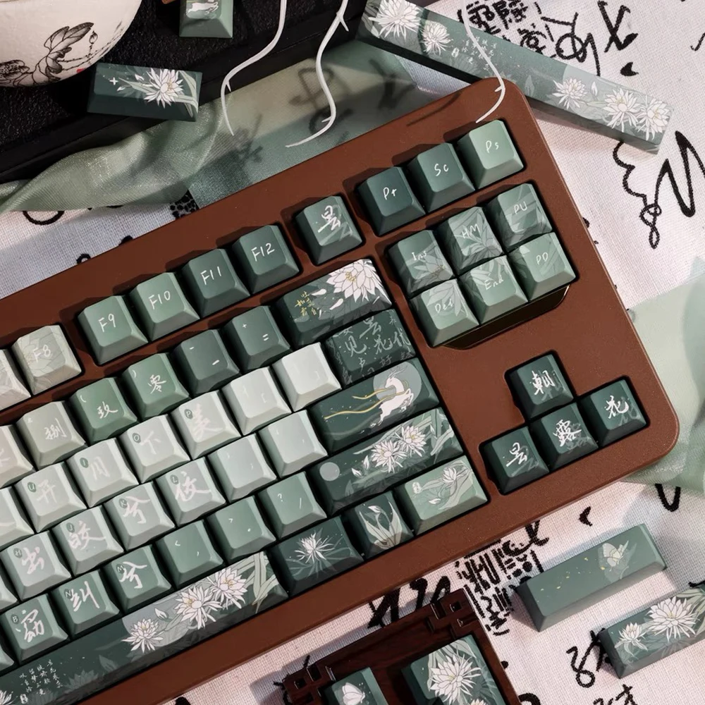 Epiphyllum Dream Keycaps MDA PBT Sublimación para Teclado Mecánico MX - imagen 3