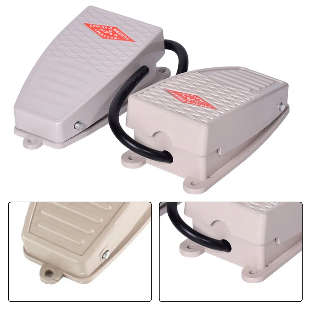 Spot Welding Foot Pedal Switch AC 250V Momentary Control with 10CM Wire SPDT 5A Design for Welding Machine Applications