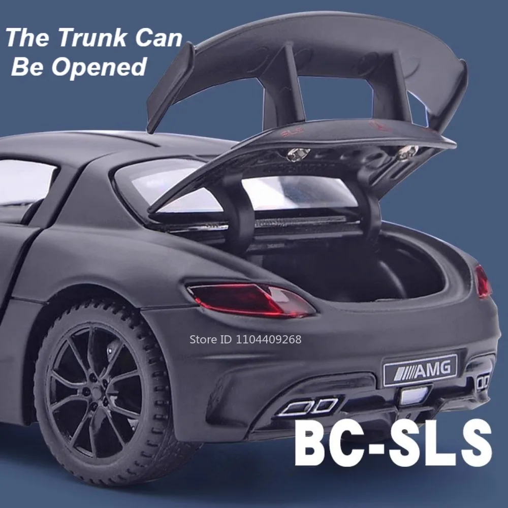 Schaal 1:32 SLS S400L Speelgoed Sportwagen Model Diecast Legering Simulatie Modellen Geluid Licht Trek Voertuigen Collectie Kids Geschenken