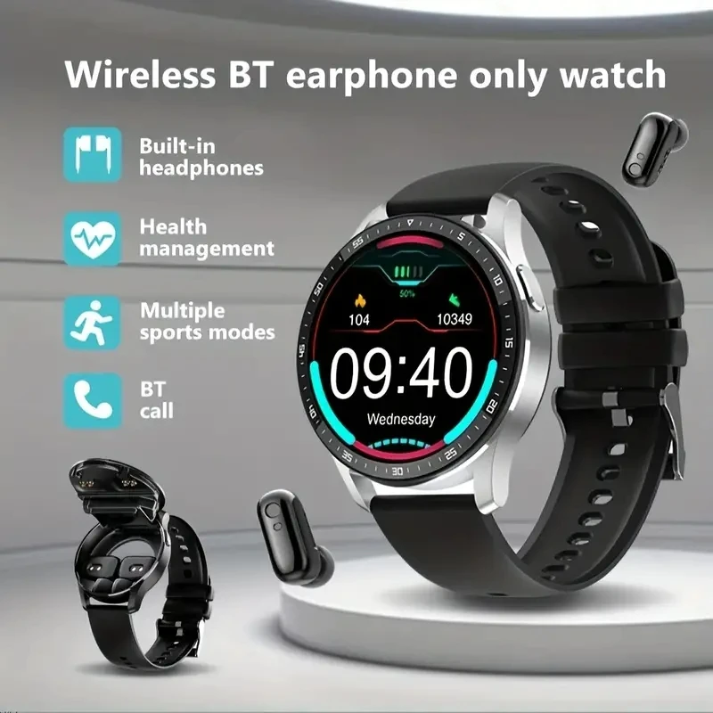 Gejian X7 Headset Smart Watch Tws Twee In Een Draadloze Bluetooth Dual Headset Noemt Gezondheid Bloeddruk Sport Muziek Smartwatch