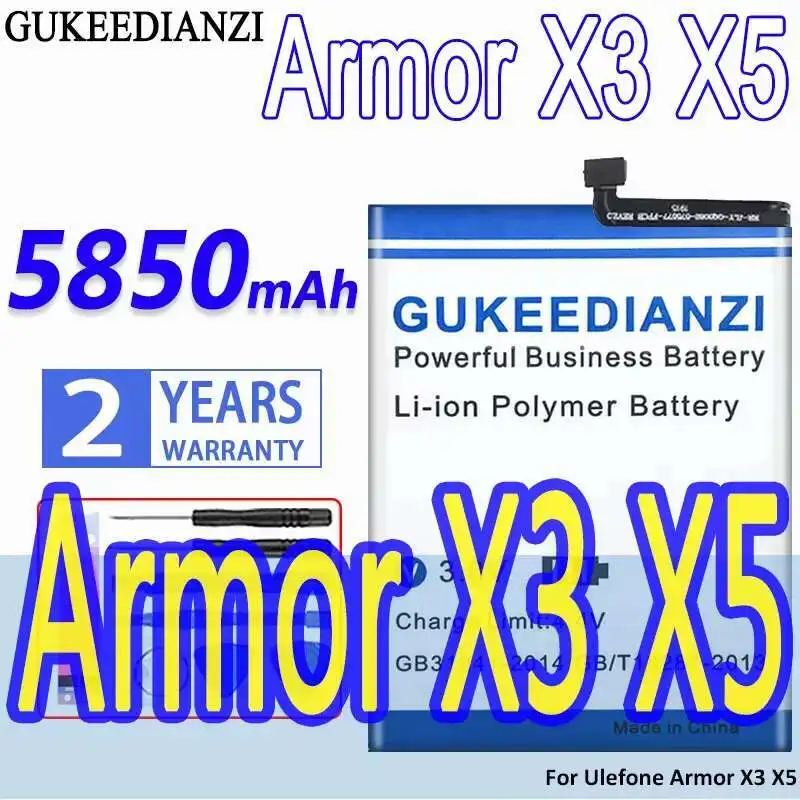 

5850Mah Reliable Power Mobile Phone Battery Long-Lasting Performance For Ulefone Armor X3 X5