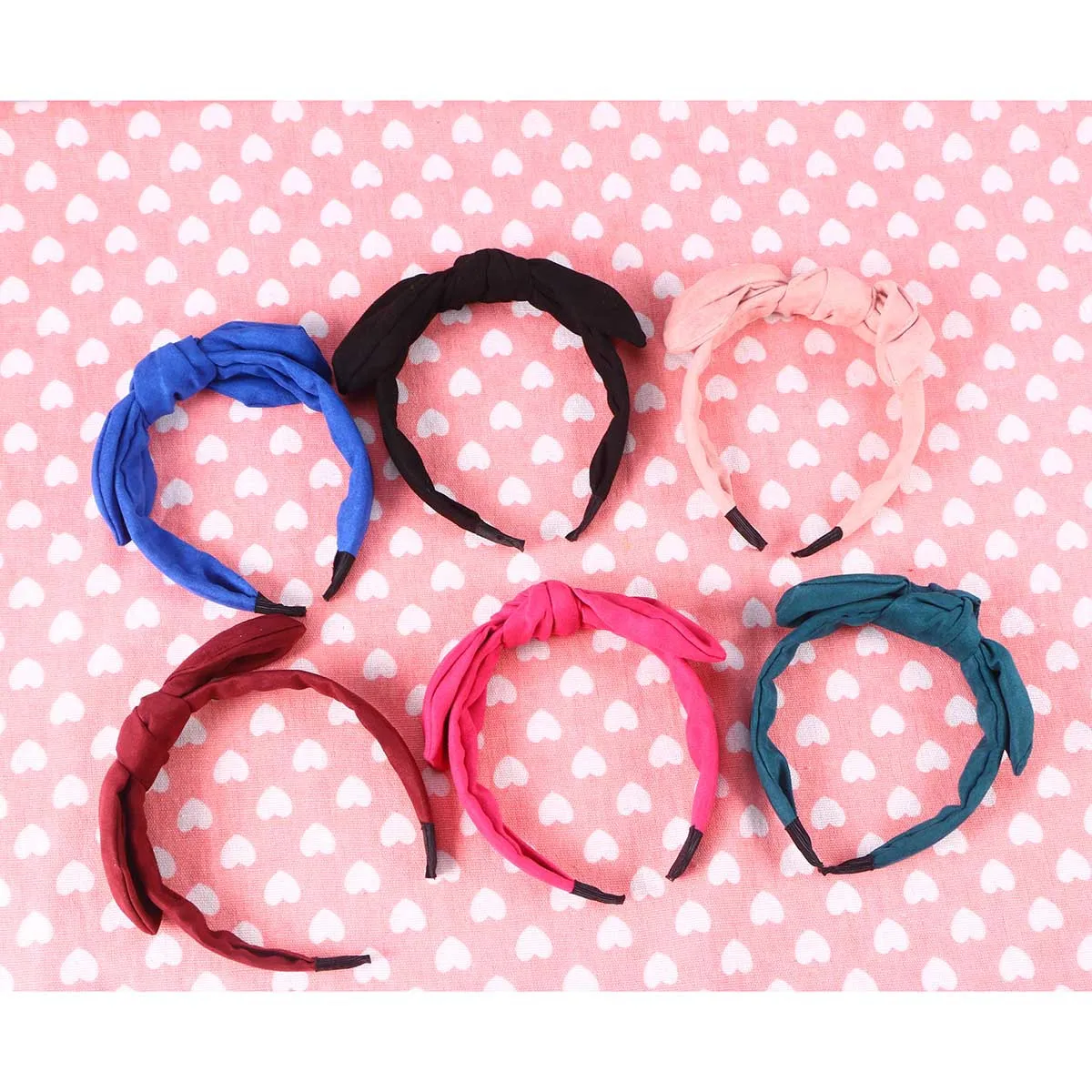 

6pcs Rabbit Ear Headbands Bowknot Hair Accessories For Girls Party Festival Decorations Rabbit Ear Headdress Girl Hair Hoop