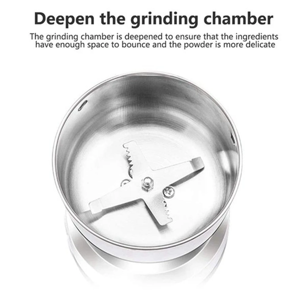 Electric Coffee Grinder Electric Kitchen Cereals Nuts Beans Spices Grains Grinder Machine Home Grinder US Plug