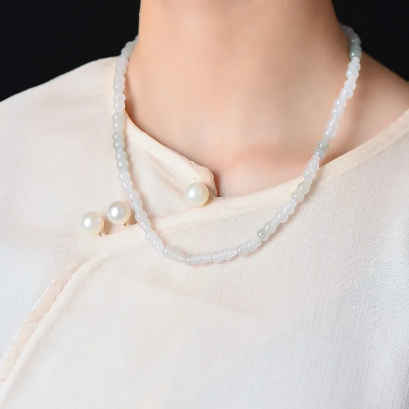 

New Natural Exquisite Tianshan Cui "Fulu" Necklace