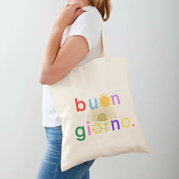 

Buon Giorno Tote Bag personalized tote women cute Canvas shoulder
