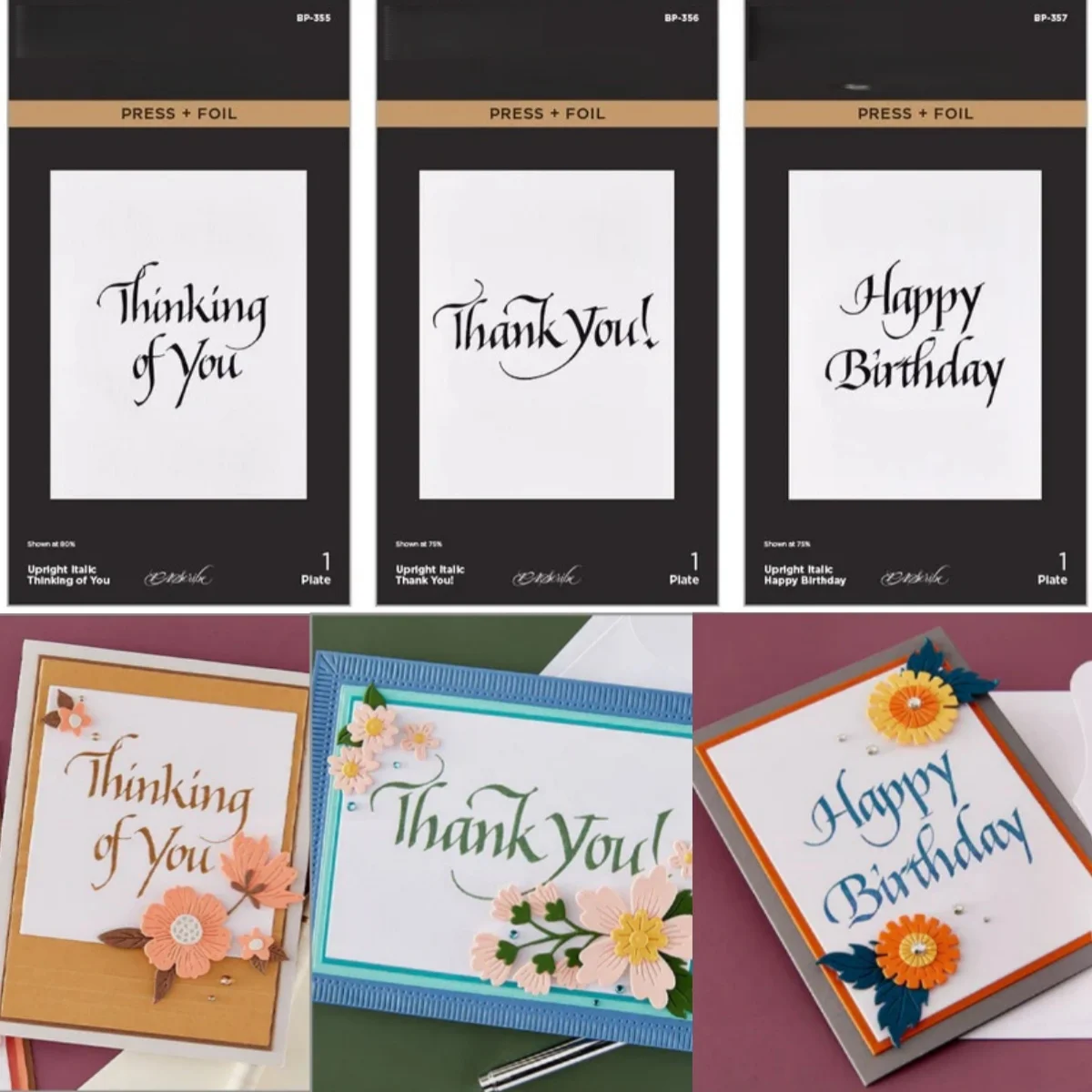 

New Happy Birthday Sentiments Press Foil Plate for DIY Scrapbook Embossed Paper Card Album Craft Template Supplies Decoration