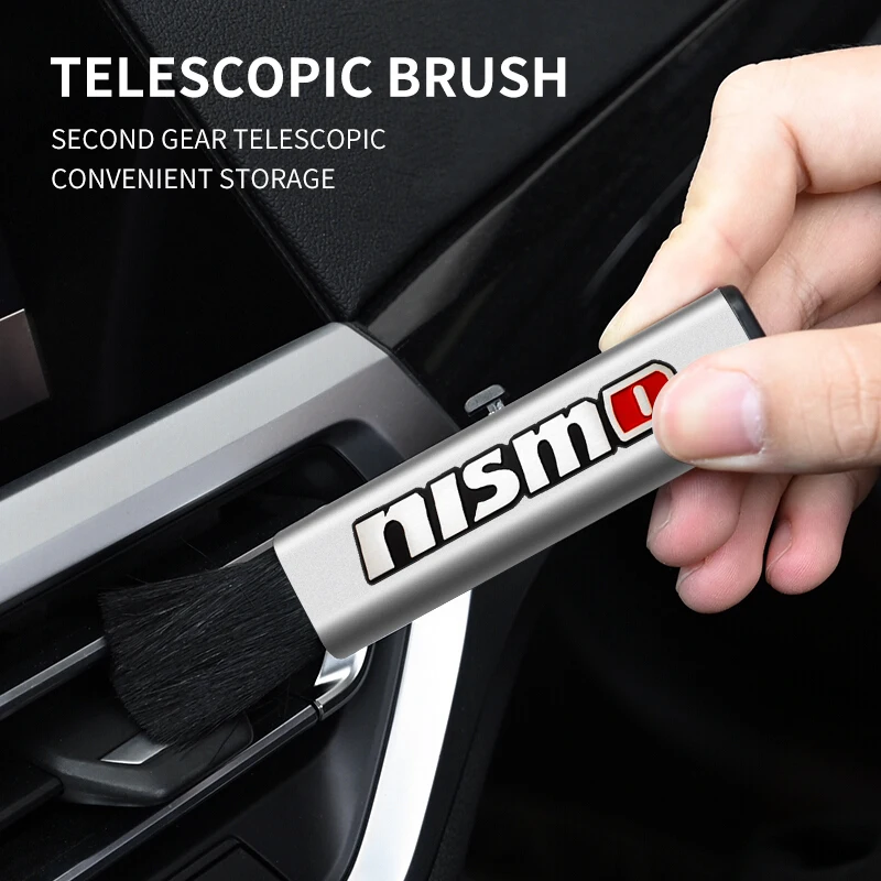 Adjustable Car Conditioning Air Outlet Brush Retractable Cleaning Brush For Nissan Nismo Volvo Jaguar Honda MG TRD Acura Mazda