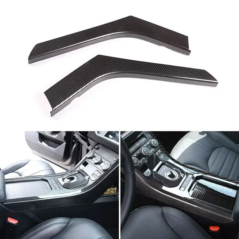 

Аксессуары для интерьера автомобиля, боковые накладки на центральную панель управления для Land Rover Range Rover Evoque 2012-2018, текстура под карбон