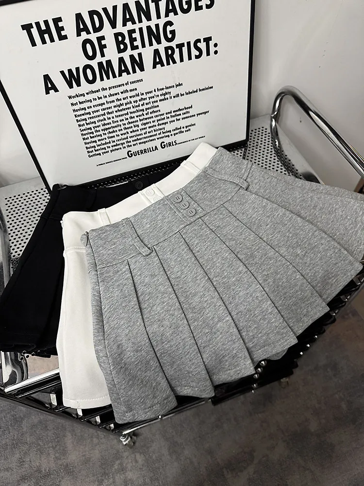 

Женская светло-серая мини-юбка плиссе в винтажном стиле 2000-х годов, с низкой посадкой, в стиле Harajuku, корейском стиле Y2K, гяру, микро-юбка, лето 2026