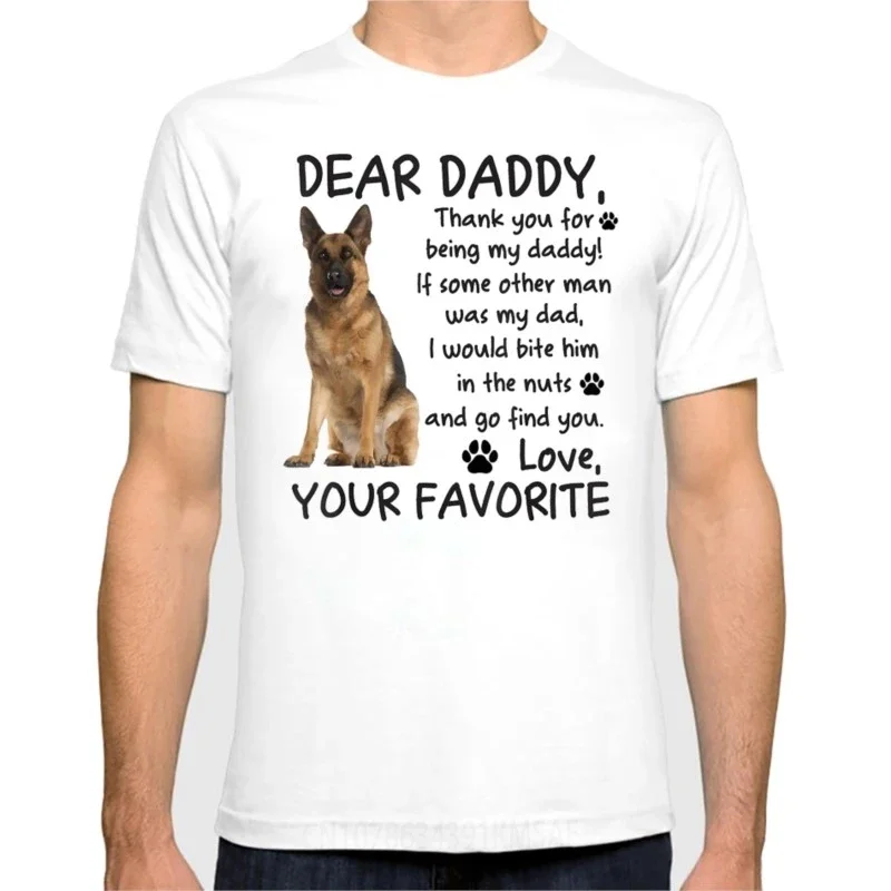 Funny gift for Pet Dog German Shepherd Lovers Essential T-Shirt  White Novelty Fathers Day T-Shirt Top Tee Shirt