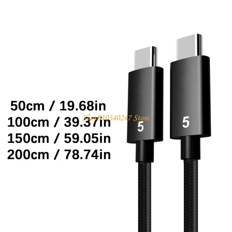 Q22A 80Gbps USB4 Coaxial Cable Supports 16K Resolution 60Hz Rate Braided Line
