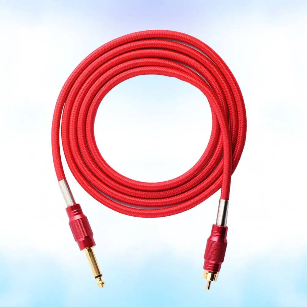 

Hook Cord for Tattoo Machine Power Supply Braided Flexible Pure Copper Connector Clip Cord Universal Fit Professional Grade