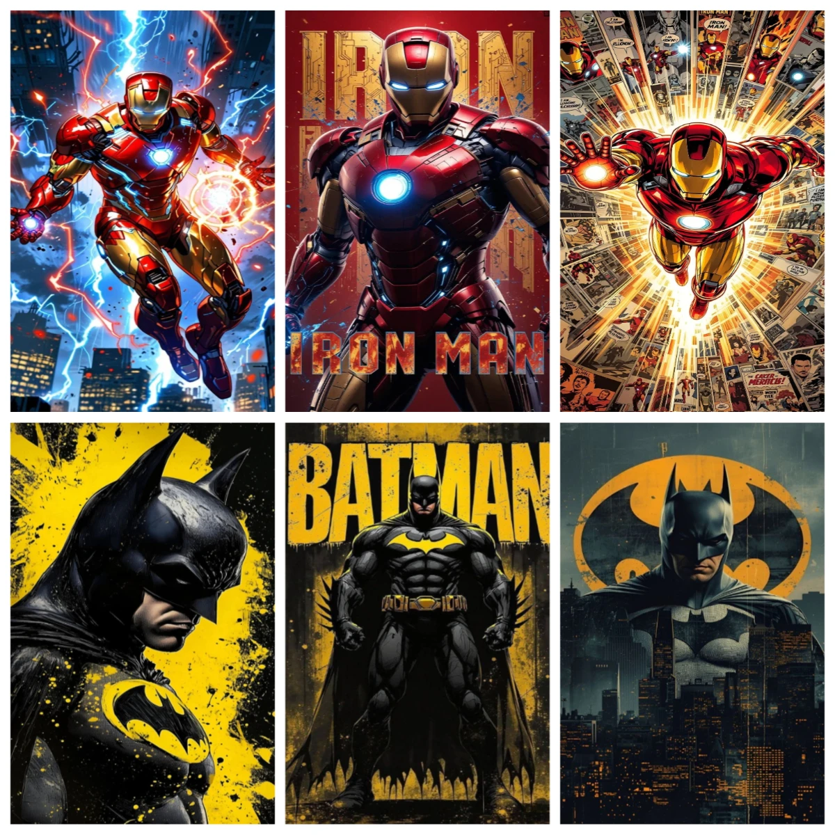 Jigsaw Puzzles M-Marvel Superhero Iron Man Batman 500/1000/1200/2000PCS Home Decor for Living Room Wall Decor Gift No Frame