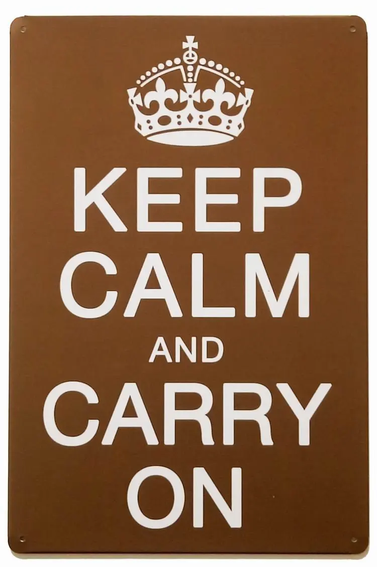 Keep Calm and Carry On Ретро винтажный Декор металлический жестяной знак 12x8 дюймов