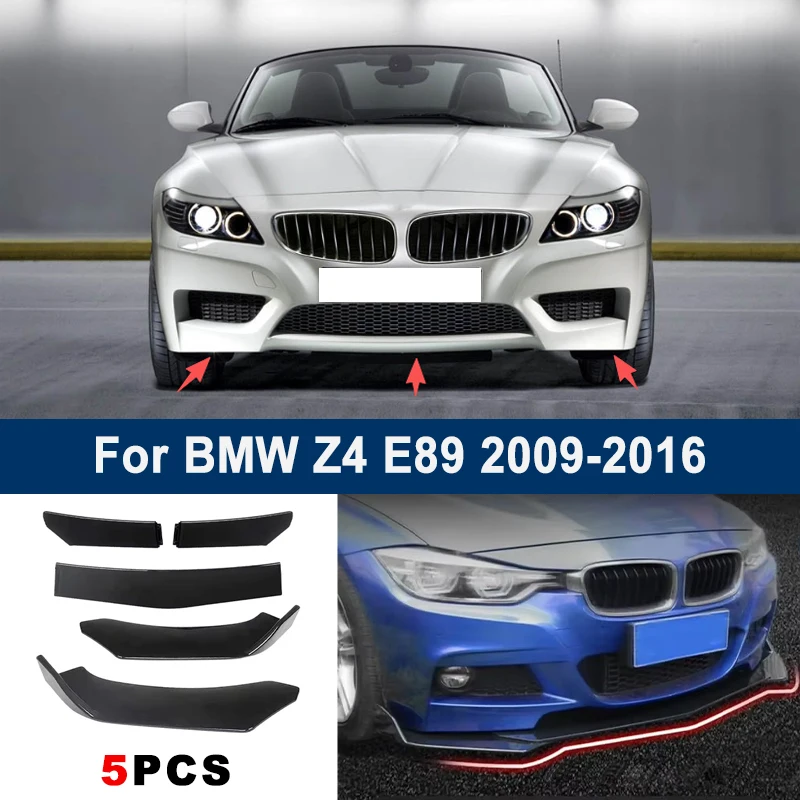 

Adjustable 5Pcs Sectional Front Spoiler Lip For BMW Z4 E89 2009-2016 Front Bumper Splitter Car Exterior Sport Body Kit