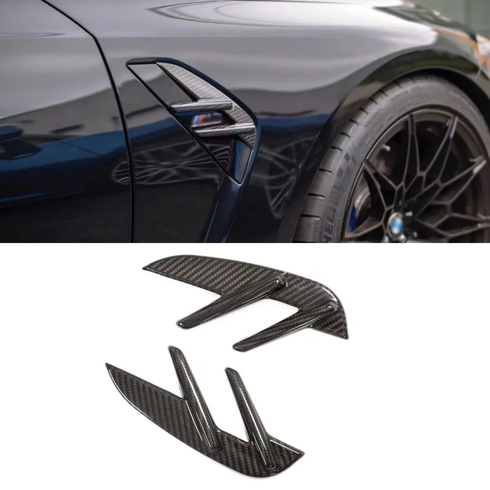 Car Accessories Dry Carbon Fiber Side Air Fender Vent Cover For BMW G80 M3 G82 G83 M4 2020up