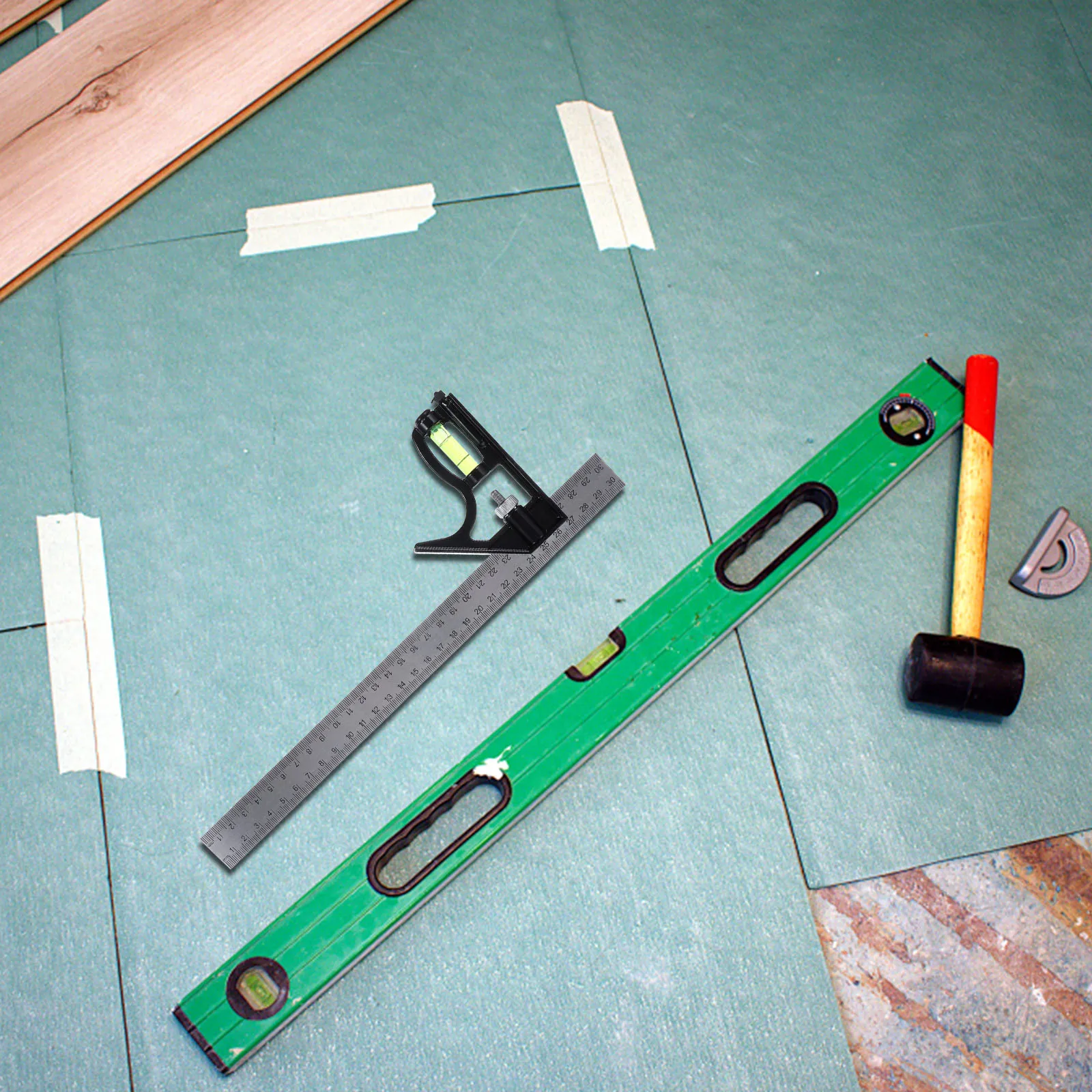 

2pcs Stainless Steel Combo 45/90 Degree Adjustable Precision Square Head For Woodworking Measuring Tool Instrument Combo Square