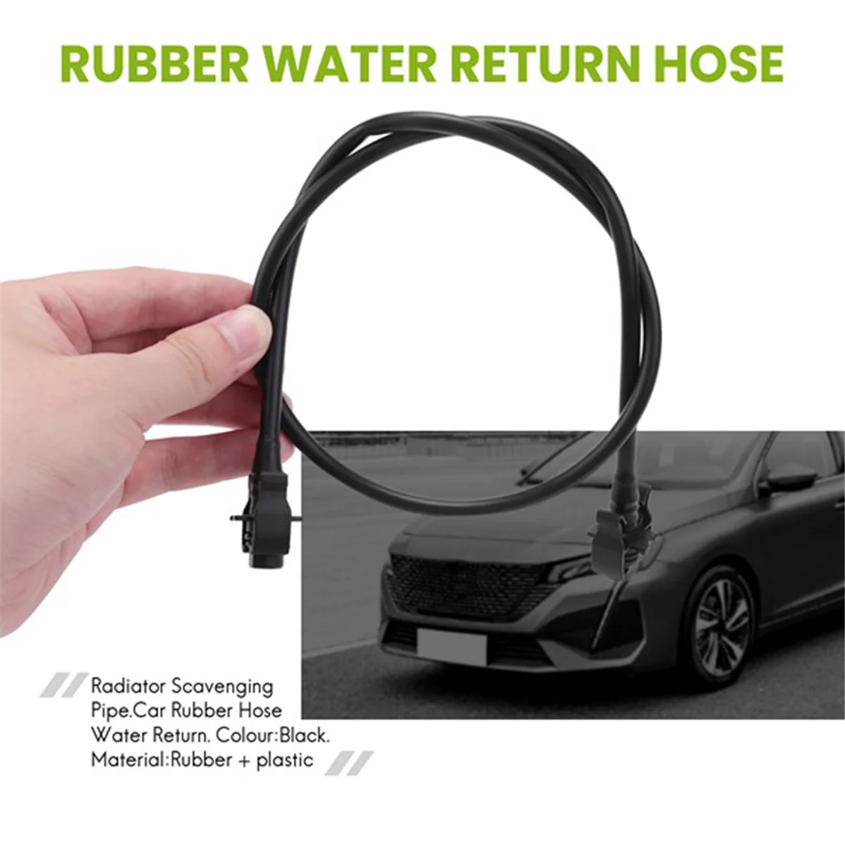 Car Rubber Hose Water Return Radiator Scavenging Pipe for / 1323Y2