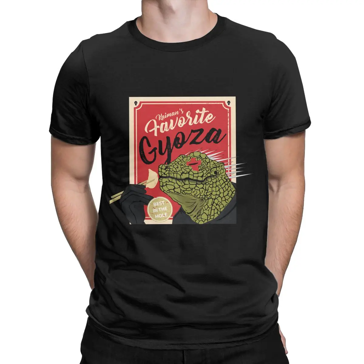 

Dorohedoro vintage Anime Kaiman Eating Gyoza Active Classic T-Shirt Short Sleeve Crew neck T-Shirts Pure Cotton Gift Idea Tops