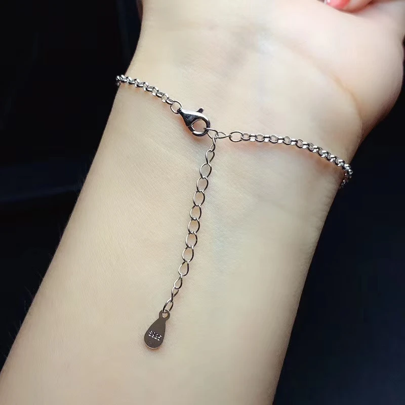 Natural New Burned Ruby Gemstone Luxurious Bracelet 925 Sterling Silver Red Stone Bangle for Women Fine Wedding Jewelry