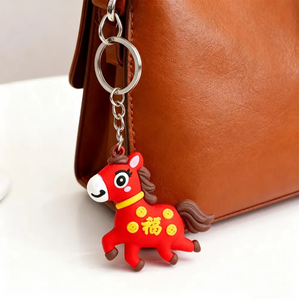 الحصان حلقة رئيسية الصينية زودياك الحصان المفاتيح مجموعة لعام 2026 الاحتفال بالعام القمري الجديد الميمون لحقائب الظهر للعائلة