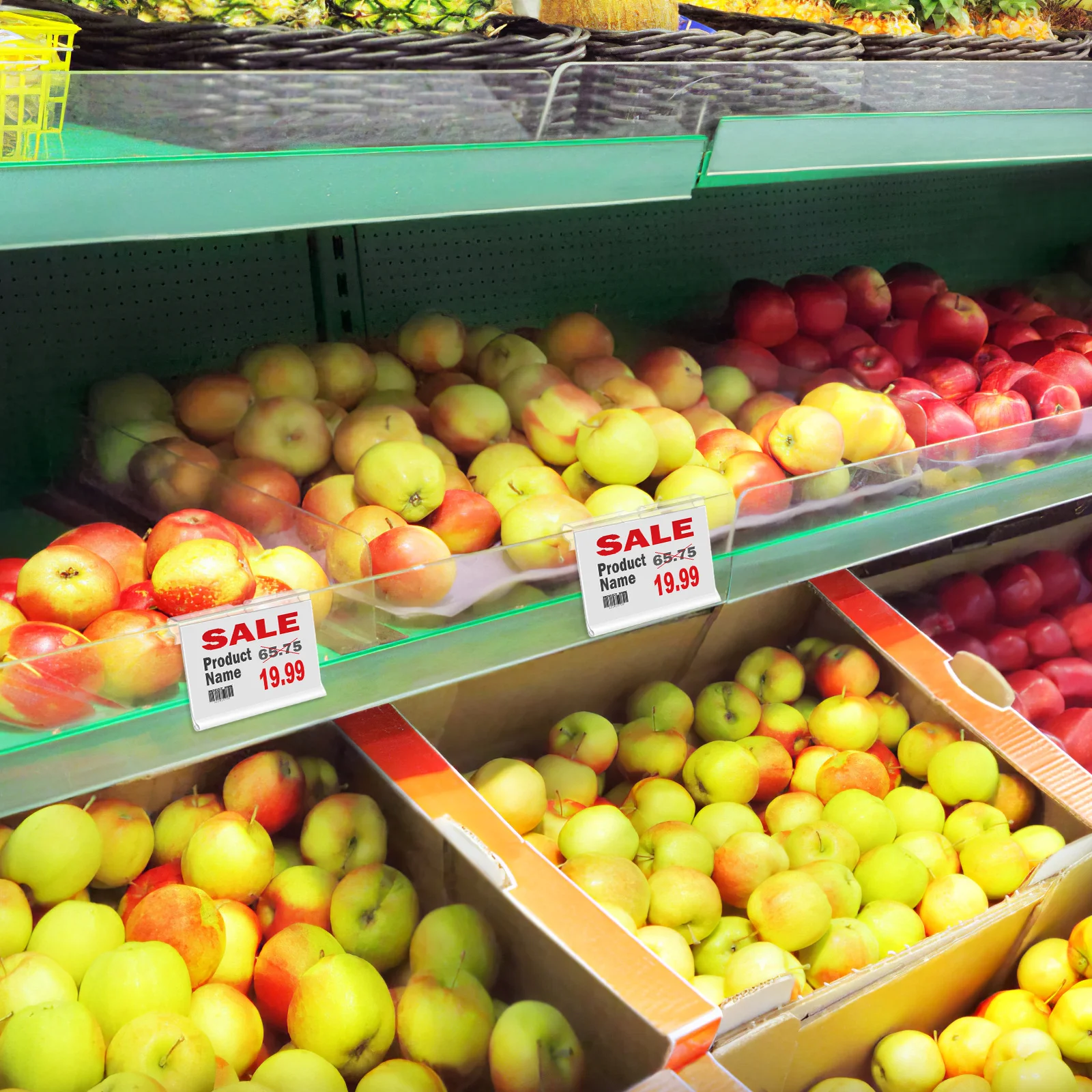 

60pcs Price Tag Holder Pvc Label Holders For Shelf Sign Display Stand Clips Retail Store Supermarket Label Rack