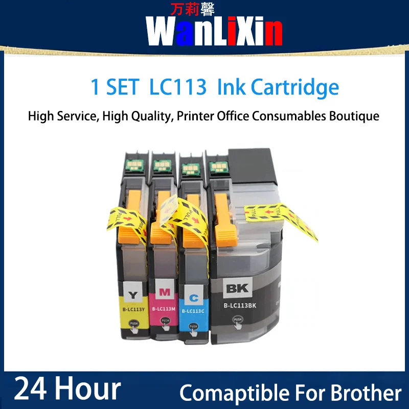

1 set lc113 Ink Cartridge Compatible For Brother MFC-J4910 J4810DN J6975CDW DCP-J4215N J4210N
