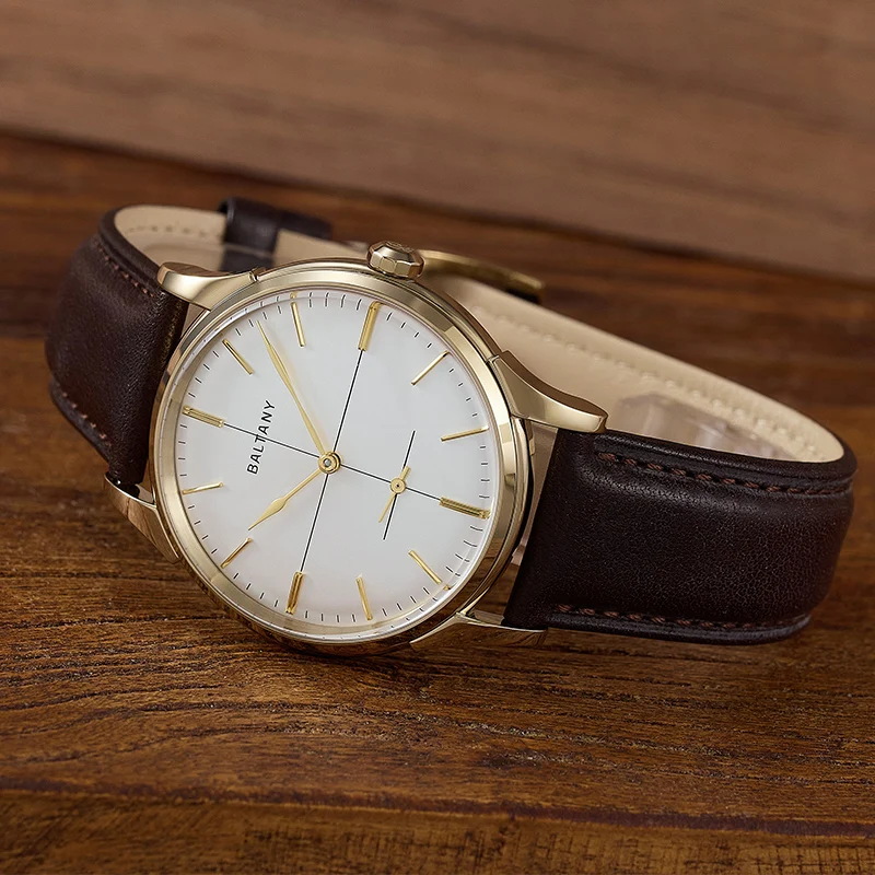 Baltany Men PIlot Watch 38.5mm Retro Mechanical Wristwatch 