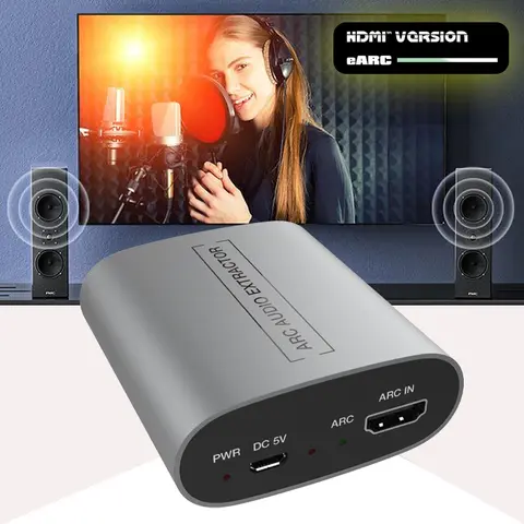 HDMI-Compatible Audio Decoder HDMI-Compatible Audio Extractor Digital to Analog Splitter ARC L/R Coaxial Return Channel EARC ARC