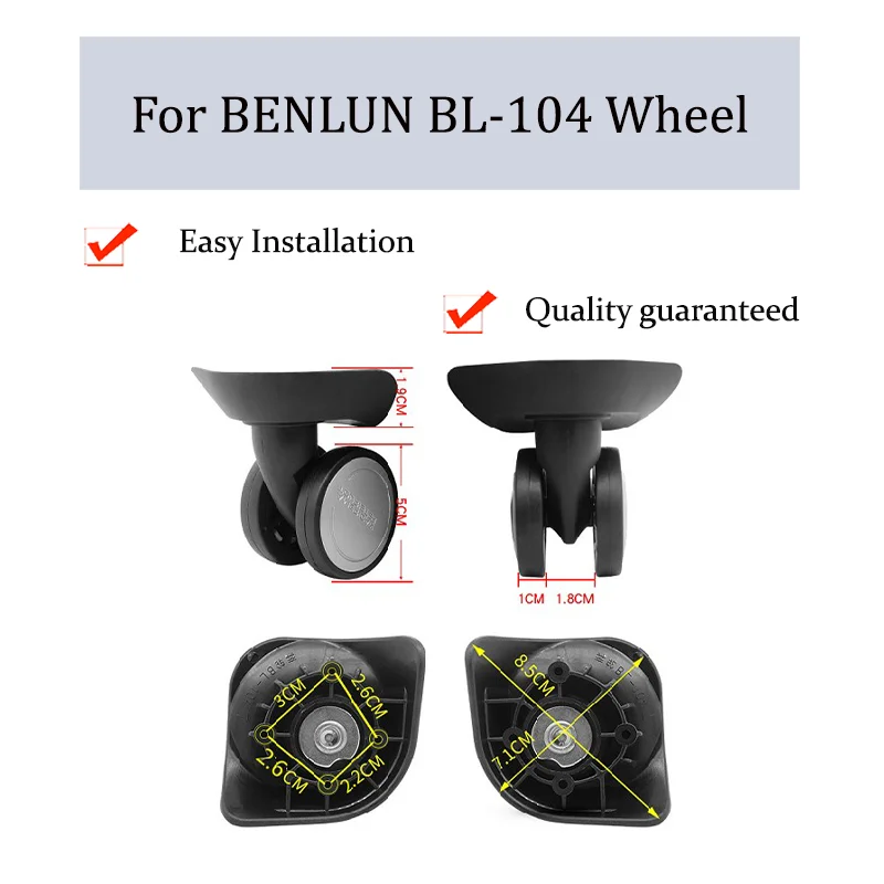 

Suitable For BENLUN BL-104 Luggage Wheel Trolley Case Wheel Pulley Sliding Casters Universal Wheel Repair Slient Wear-resistant