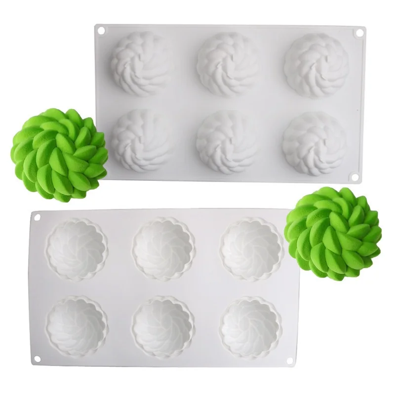 Moldes de bolo de silicone de grau alimentício santa ana flor design mousse moldes cozinha pastelaria ferramentas de cozimento sobremesa bakeware vela molde