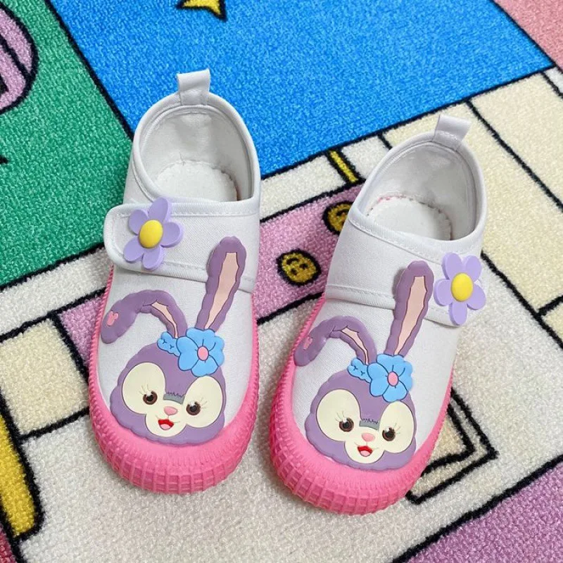 

Disney Children's Shoes Baby Soft Sole Shoes Girls' Indoor Shoes Children's Canvas Cartoon StellaLou LinaBell Pink Shoes Flats